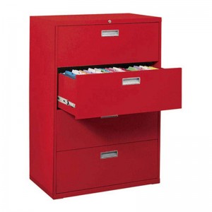 HG-006-A-4D-02 Wide Metal Office Furniture Steel Storage File Cabinet 4 Drawer Lockable File Cabinet