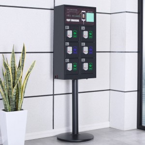 HG-SJG-6 6 Door Electronic Lock Cell Phone Charging Station Kiosk By Wall Mounted Or Vertical