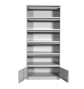 HG-420C School Furniture Library Bookshelf Iron Metal Single Sided Bookshelf Steel Bookcases