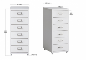 HG-6 Wholesale 6 drawer steel material mobile filing cabinet