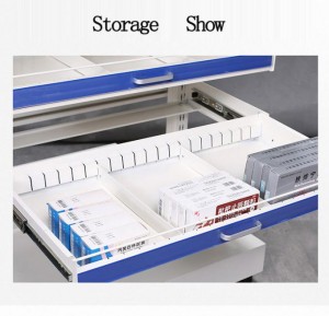 HG-057-Y-1 Steel Medical Show Shelf For Hospital Pharmacy Shelves Drugstore Storage Rack
