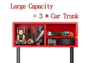 HG-CWG-6 Red Electronic Password Lock Steel Car Parking Lot Storage Locker Over Car Bonnet 2300mm Width