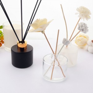 100ml 200ml Matte Black Frosted White Clear Glass Reed Diffuser Bottle