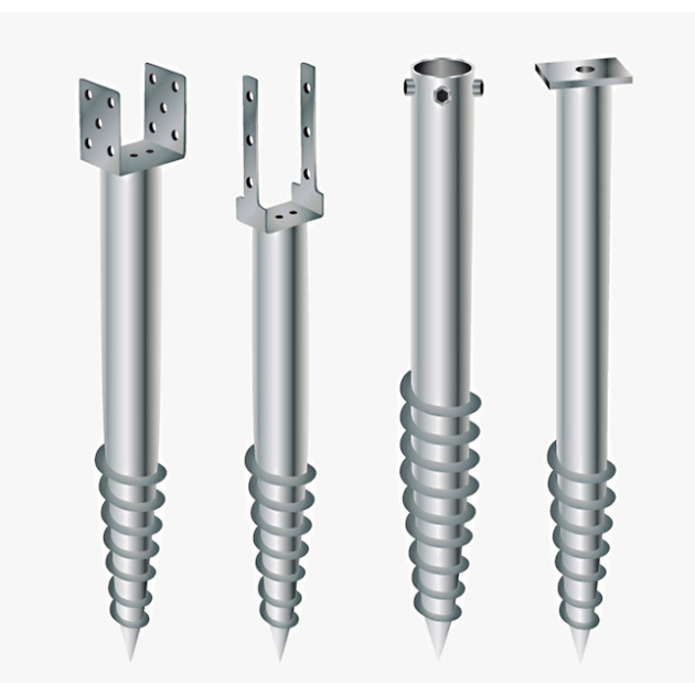 Metal ground screw post anchor/small screw piles/screw post spike Featured Image