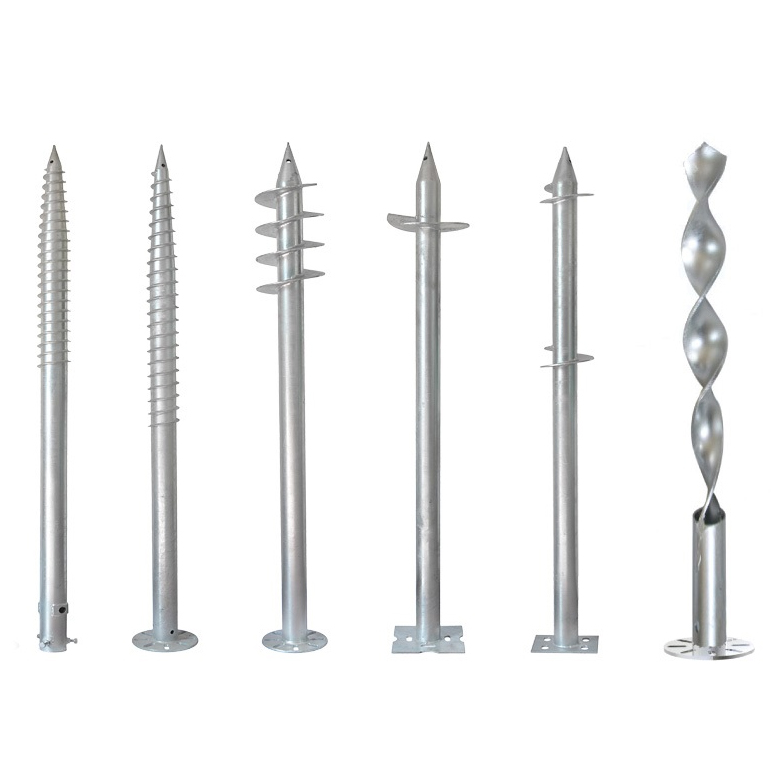 Steel galvanized ground screw piles/helical piles/post anchor Featured Image