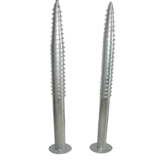 HDG Ground screw pole anchor/ screw piles /helical pile for ground mounting system Featured Image