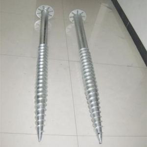HDG Ground screw pole anchor/ screw piles /helical pile for ground mounting system