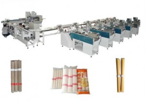 Factory supplied Cylinder Noodles Packaging Equipment - Automatic Noodle Bundling Packing Line with Six Weighers – Hicoca