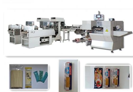 Avtomatski pakirni stroj za tehtanje testenin, špagetov in rezancev z dvema tehtaloma Prikazana slika