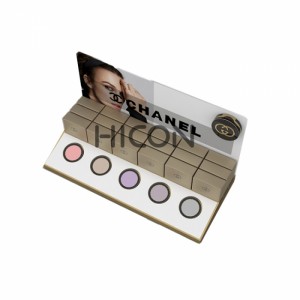 2-lags Golden Cosmetic Makeup Counter Display Units For Chanel