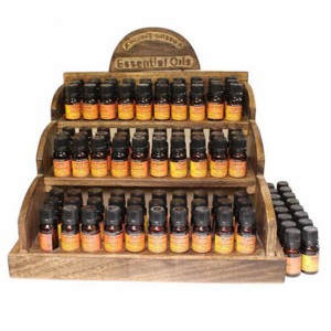 3-Layer Fragrance Essential Oil Counter Top Wooden Display Rack