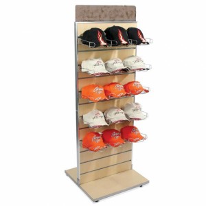 4-Layers Movable Colorful Customized Baseball Hat Floor Display Rack