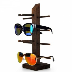 Suport de prezentare pentru ochelari de soare personalizat din lemn maro cu 5 straturi de vânzare