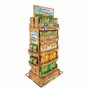 5-Tiered Pets Store Flooring Wooden Retail Commercial Food Display