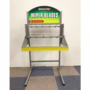 Absorberende Movable Oanpaste Silver Metal Floor Wiper Blade Display Rack