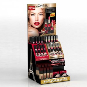 ໜ້າສົນໃຈ Counter Acrylic Makeup Lipstick Display Stand
