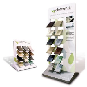 Nindot nga Customized Wood Floor Tile Showroom Display Stand