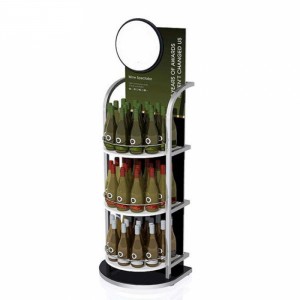 Beautiful Red Customized Wooden Float Wine Display Rack