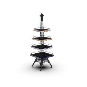 Metalni maloprodajni stalak za izlaganje kruha u obliku Eiffelovog tornja