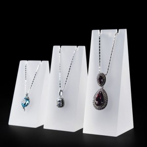پاک Perspex Plexiglass Acrylic Bracelet Necklace Jewelry Jewelry Display Stand for د غاړې او غوږوالۍ