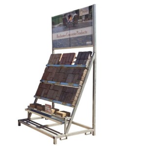 Support d'affichage de magasin de carreaux de céramique de plancher adapté aux besoins du client par métal gris commode
