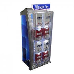 ဖန်တီးတန်ဖိုး Acrylic Tobacco Cigarette Display Unit Cigarette Display Cabinet