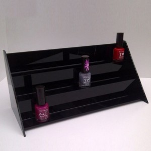 Créer une marque de magasin de cosmétiques, étagère commerciale de présentation de vernis à ongles en acrylique transparent à 3 niveaux