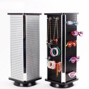 Lantai Kreatif Rotating Perhiasan Retail Tampilan Stand Jeung Kabinet