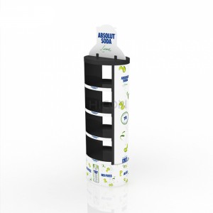 Prilagođeni bijeli 4-slojni metalni kreativni stalak za bezalkoholna pića