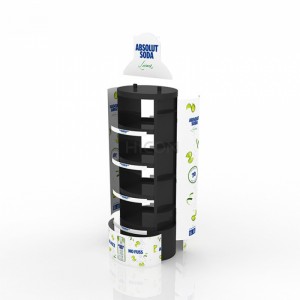 Индивидуальная белая 4-уровневая металлическая креативная стойка для демонстрации безалкогольных напитков