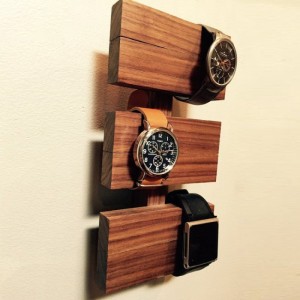 Suporte de exposição de relógio de pulso de bolso de bancada de madeira delicada