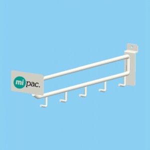 Displayaccessoire MI Pac Peg-haken voor Slatwall Metalen displayhaken voor de detailhandel