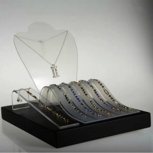 Elegant Single White Acryl Jewelry Earring Display Stand Acryl Hangers Display Holder