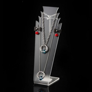 Elegant Single White Acrylic Jewelry Earring Display Stand Acrylic Pendants Display Holder