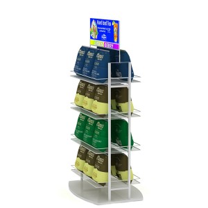 الطابق المعدني متجر المشروبات بالتجزئة Spirit Monster Energy Drink Display Rack