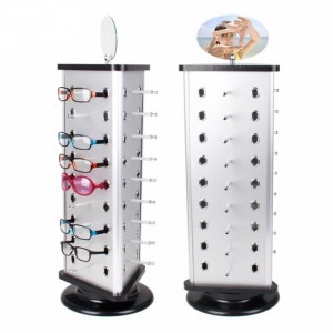 Fashion Customized Metal Sunglass Spinner Display Rack with Mirror