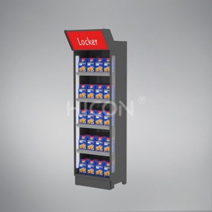 Floor Standing Metal Snacks Display Biscuits Display Stand For Firs Retail