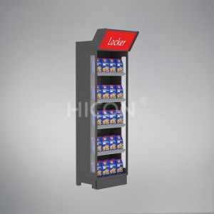 Floor Standing Metal Snacks Display Biscuits Display Stand Para sa Mga Tindahan