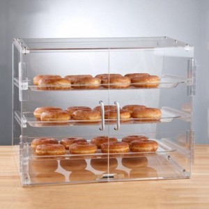 Free Design Food Shop Counter Top Clear Acryl Bread Display Retail Bakery Cake Display Case