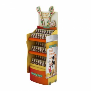 Floor Cardboard PDQ Riser Corrugated Display Stand For Sale