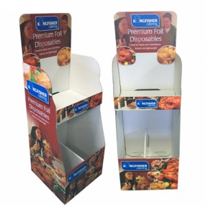 Freestanding Brown Point Of Sale Cardboard Vitamin Display Stand