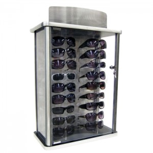 Fresh Look Metal Acrylic Lockable Countertop Sunglasses Display Rack