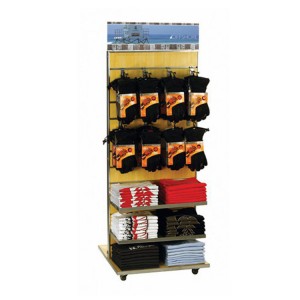 Functional Yellow Customized Slatwall Clothing Hooks Display Units