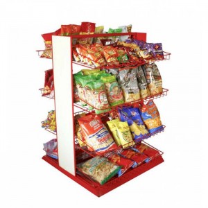 In store Wire Point of Purchase Snack Chip Bag Stalci za izlaganje 4 sloja