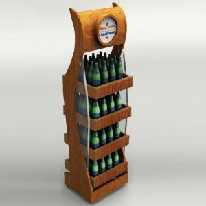 Innovatief 3-zijdig op maat gemaakt drankwijnglastorendisplayrek