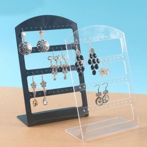 Toko Perhiasan Desain Perabot Akrilik Counter Top Anting-Anting Tampilan Perhiasan Stand Perhiasan Tampilan Anting-Anting