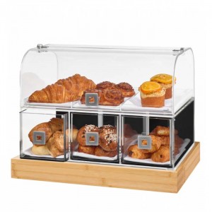 Ajiye Sabon kantin sayar da Abinci na Acrylic Showcase Bread Bakery Nuni Cabinets