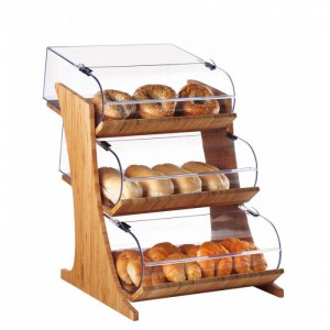 फ़ूड फ्रेश रिटेल स्टोर ऐक्रेलिक शोकेस ब्रेड बेकरी डिस्प्ले कैबिनेट रखें