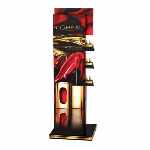 Lipstick Retail Store Display Design Showroom Aangepaste vrijstaande acryl lippenstift displaystandaard
