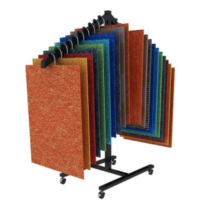Espositori mobili per campioni di tappeti in metallo nero in vendita